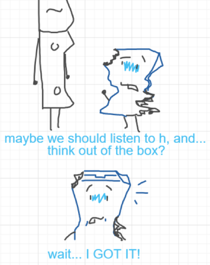 A panel from Chilly, episode two of the Board Boards object show by Furretwalk/WalkingFurret.